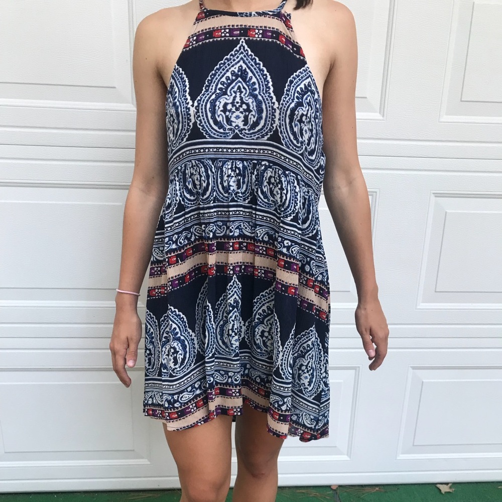 multicolored shift dress
